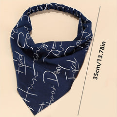 Graffiti Print Head Scarf Hip Hop Triangle Bandanas Elastic Headwrap