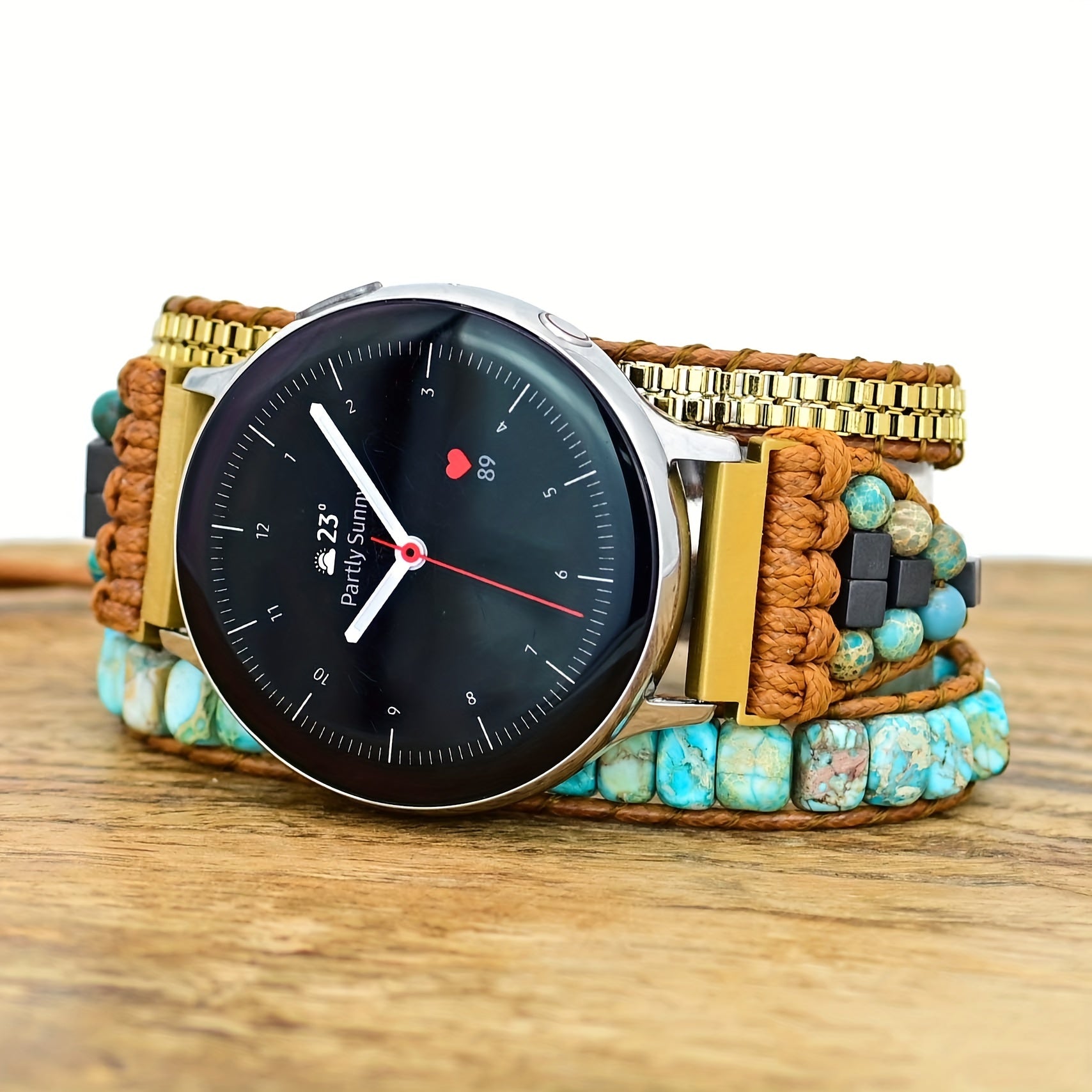Bohemia 3-Layer Loose Watch Strap for 20mm Connector - Golden Wire