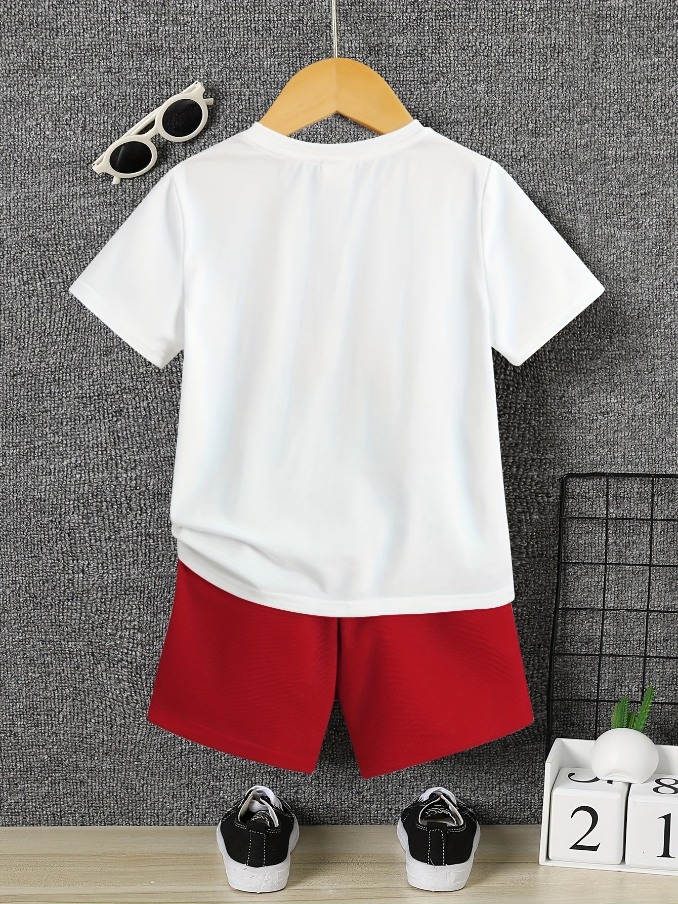 2pcs Boys Energy T shirt & Shorts Kids Summer Clothes Sets