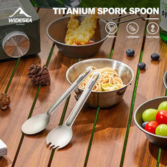 Titanium Spork Spoon Lightweight Fork Tableware for Camping
