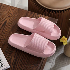 Women's Solid Slides Soft Sole Pillow Slides