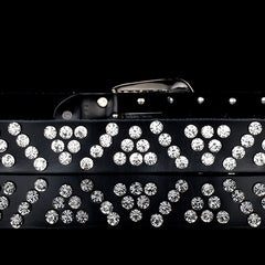 Women's Rhinestone Jeans Belt Wide Trim Fashion Glitter Studded