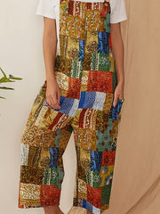 Boho Block Wide Leg Jumpsuit Women's Clothing