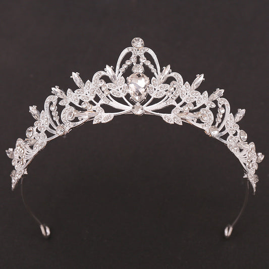 Vintage Baroque Rhinestone Wedding Crystal Tiara