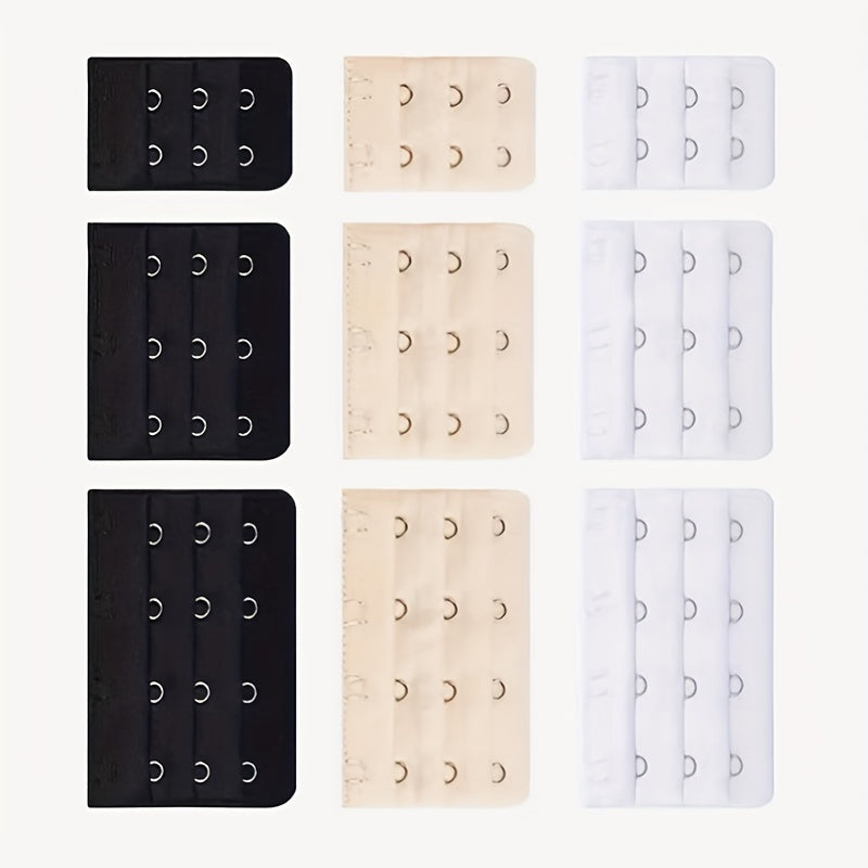 9pcs Bra Strap Extenders Comfortable Adjustable Band Women's Lingerie Accessorie