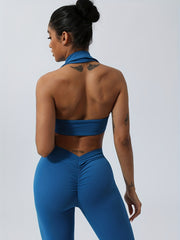 Backless Halter Sports Bra Yoga Running Activewear