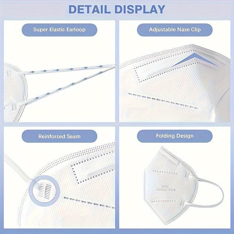 50pcs KN95 Masks 5 layer Adult Protective Mask KN95 Cup Dust Mask