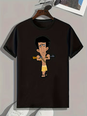 Hunter Print Men's Graphic T shirt for Summer