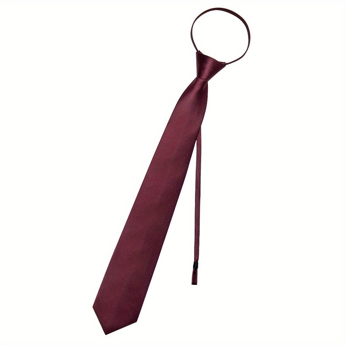 Men's Solid Silk Red Necktie Set For Wedding