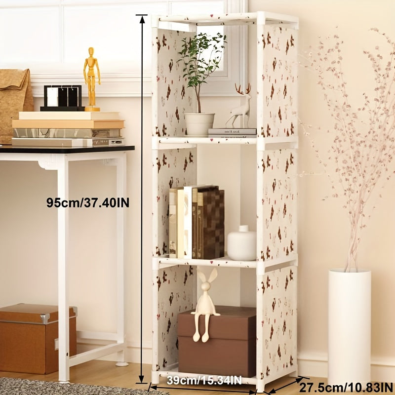 1pc DIY Bookshelf Assembly Functional Book And Newspaper Rack