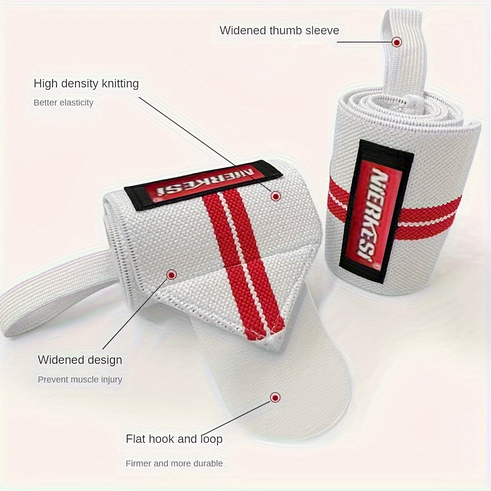 High Density Knitted Stripes Wrist Guard Wrist Wraps For Fitness