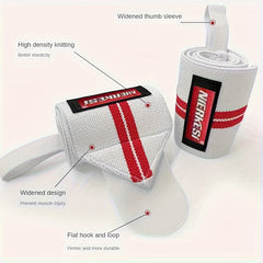 High Density Knitted Stripes Wrist Guard Wrist Wraps For Fitness