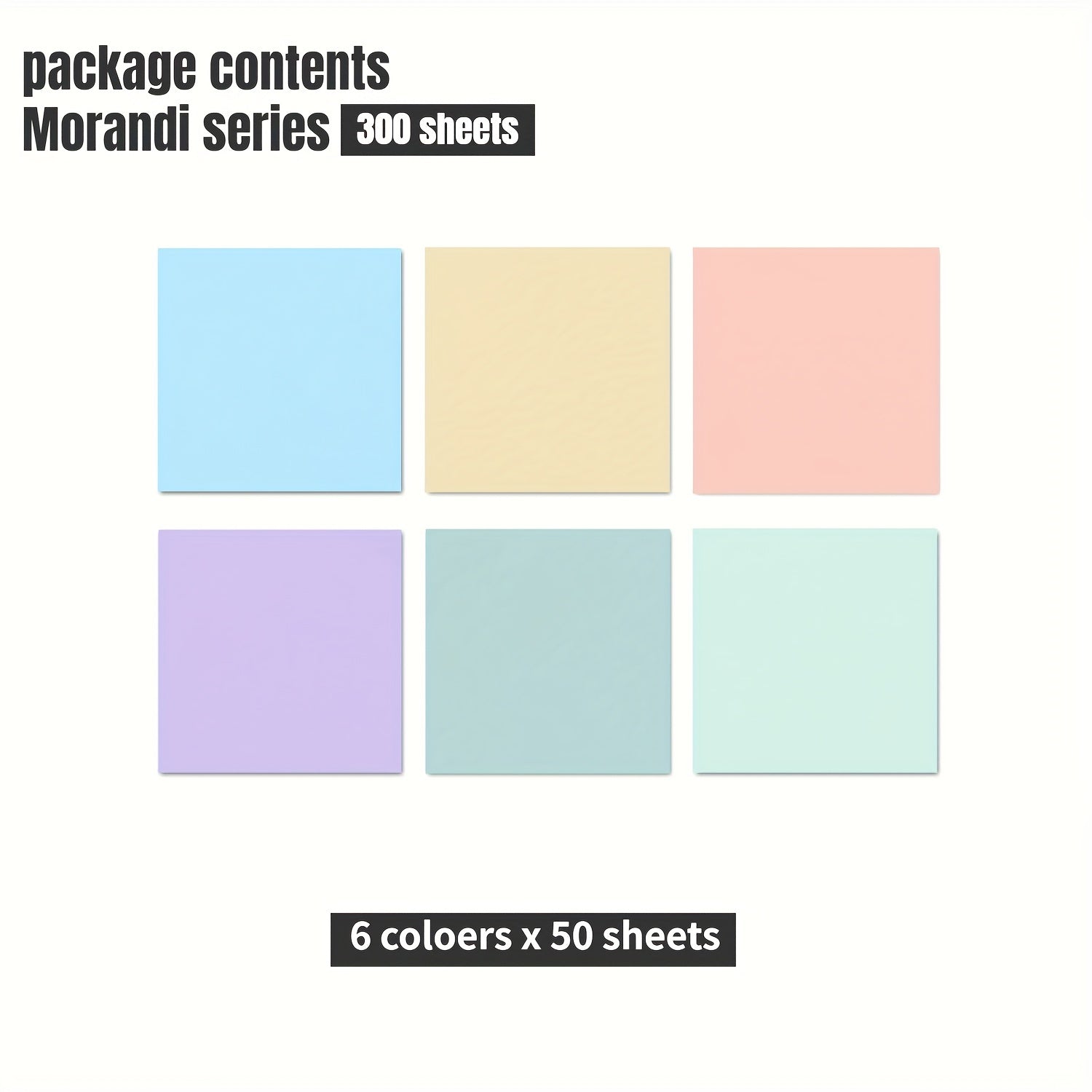 300 Sheets Transparent Sticky Notes Mini Waterproof Square Self Adhesive