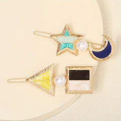 2pcs Minimalist Faux Pearl Hair Clip Set for Women Girls