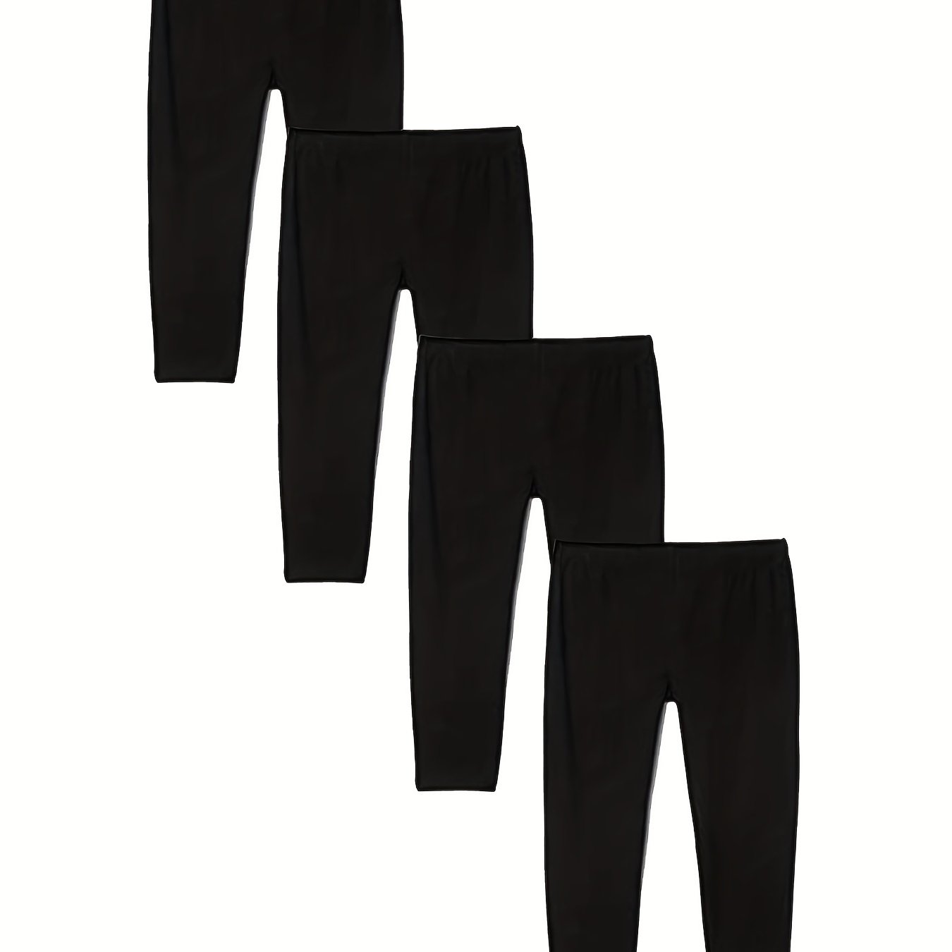 4pcs Little Girl's Cropped Leggings Modal Thin Sports Pants