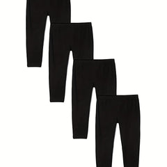 4pcs Little Girl's Cropped Leggings Modal Thin Sports Pants