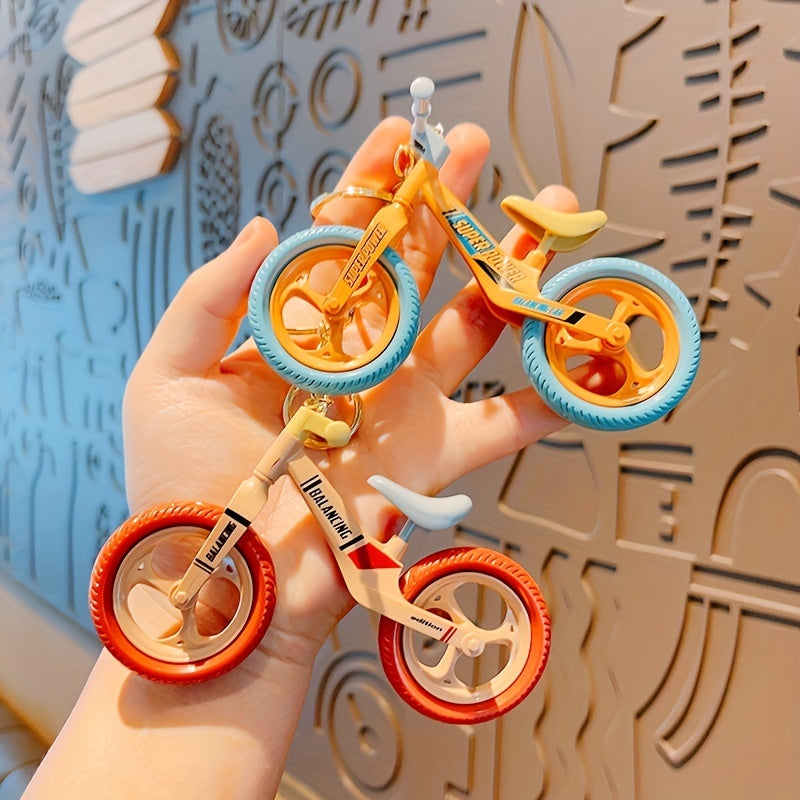 Movable Sliding Bicycle Key Chain Couple Jewelry Small Gift