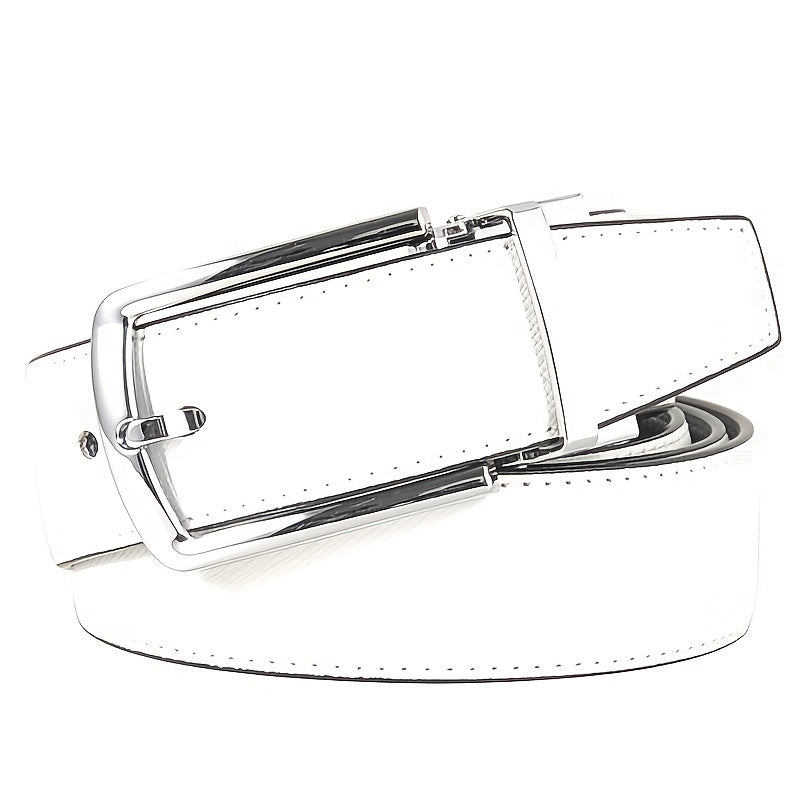 Men's Leather Business Belt Square Pin Buckle Waist Strap Belt