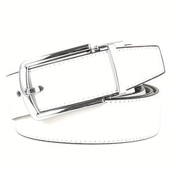 Men's Leather Business Belt Square Pin Buckle Waist Strap Belt