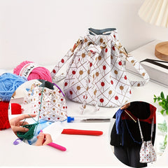 Adjustable Travel Knitting Yarn Storage Bag