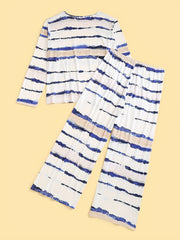 Ombre Print Long Sleeve Tee & Pants Set