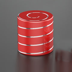 Vibrating Rotating Desk Toy Fidget Spinner Red & Golden Metallic