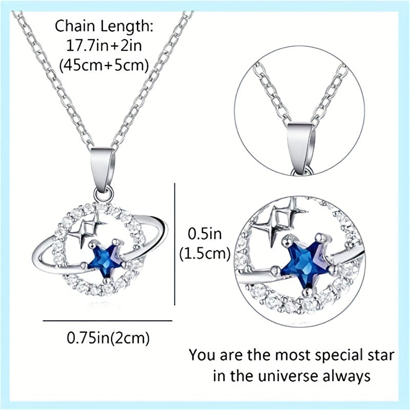 Faux Diamond Pendant Necklace for Girls