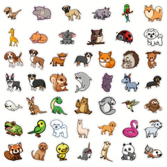 100pcs Animal Stickers Vinyl Waterproof Stickers For Laptop Bumper Skateboard