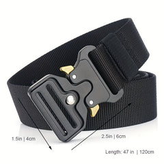 Men's Tactical Belt Quick Release Elastic Casual Nylon Tooling Training Belt