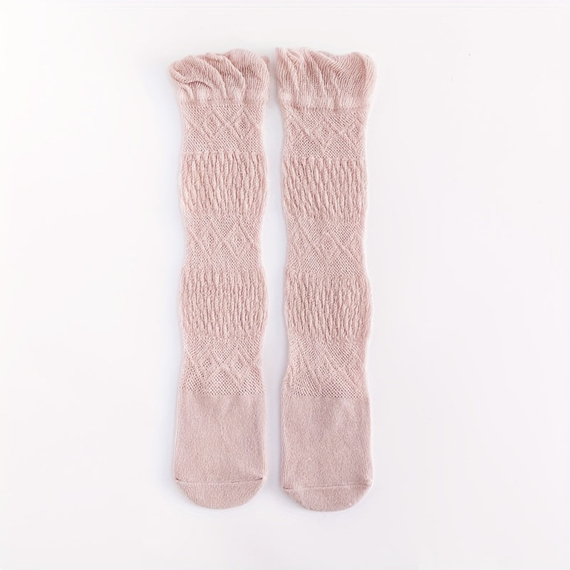 Baby Girls Mesh Lace Over Knee Stockings Breathable Anti Mosquito Socks