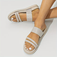 Women's Platform Slide Sandals Casual Slides Women's Flat Shoes