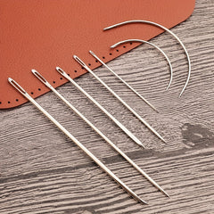 35pcs Leather Stitching Pouch Kit - 4mm Punch, Thread, Needles