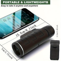 Portable HD Monocular Telescope 10X Magnification Outdoor Travel Camping