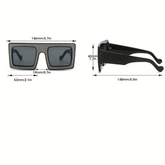 Men's Oversized Sun Protection Sunglasses Square AC Glasses