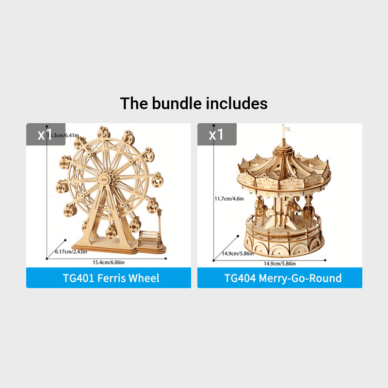 3D Wooden Puzzle Ferris Wheel Kit Educational Birthday Gift