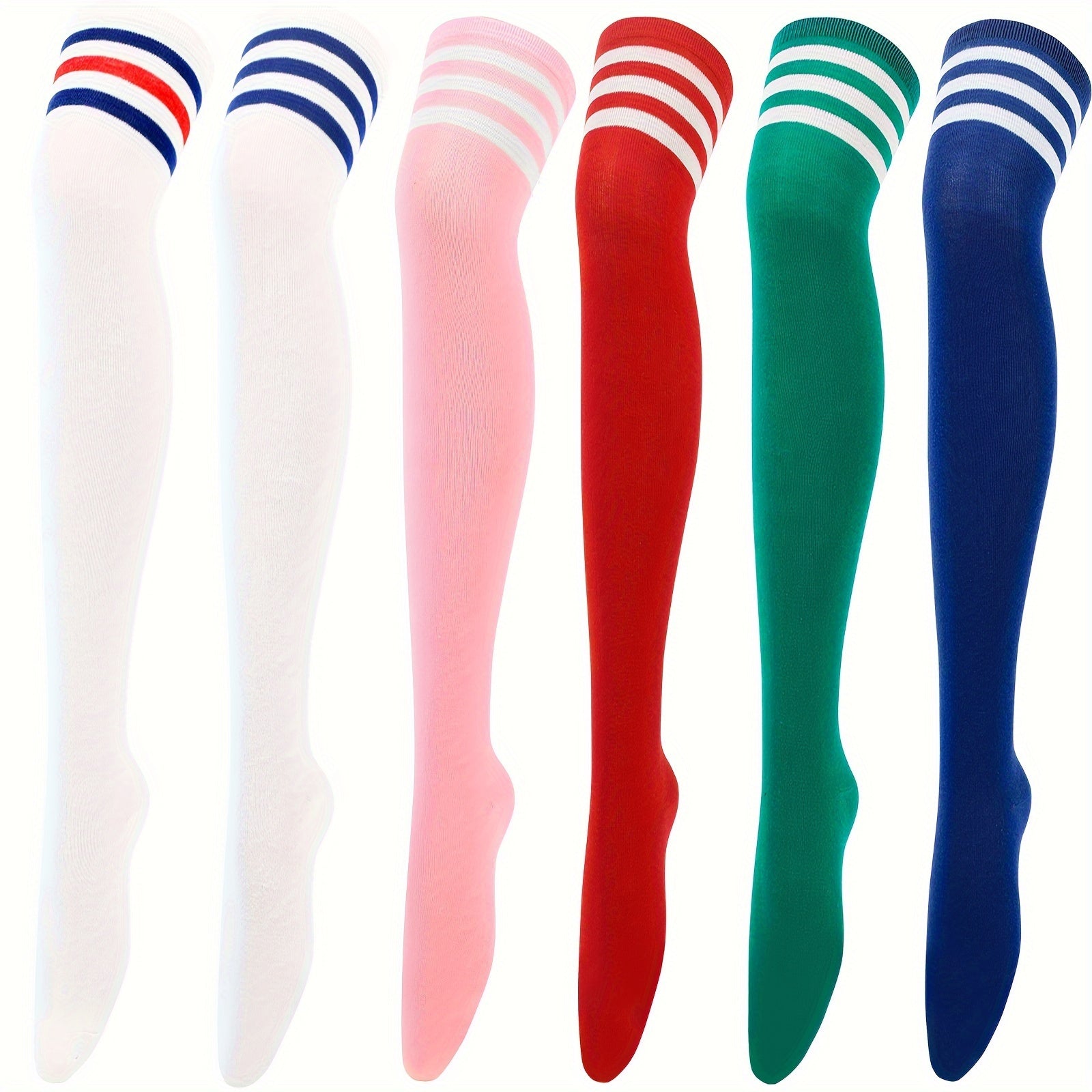 Striped Thigh High Socks Women's Stockings