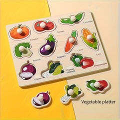 Wooden Shape Sorting Puzzle Board Animal & Object Matching Game