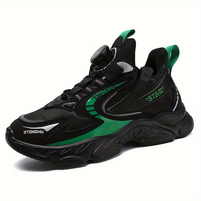 Boy's Chunky Shoes With Rotating Buckle Non Slip Sneakers For Kids