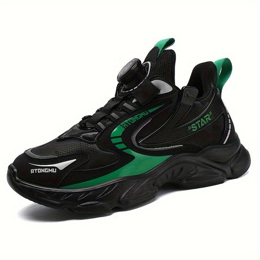 Boy's Chunky Shoes With Rotating Buckle Non Slip Sneakers For Kids