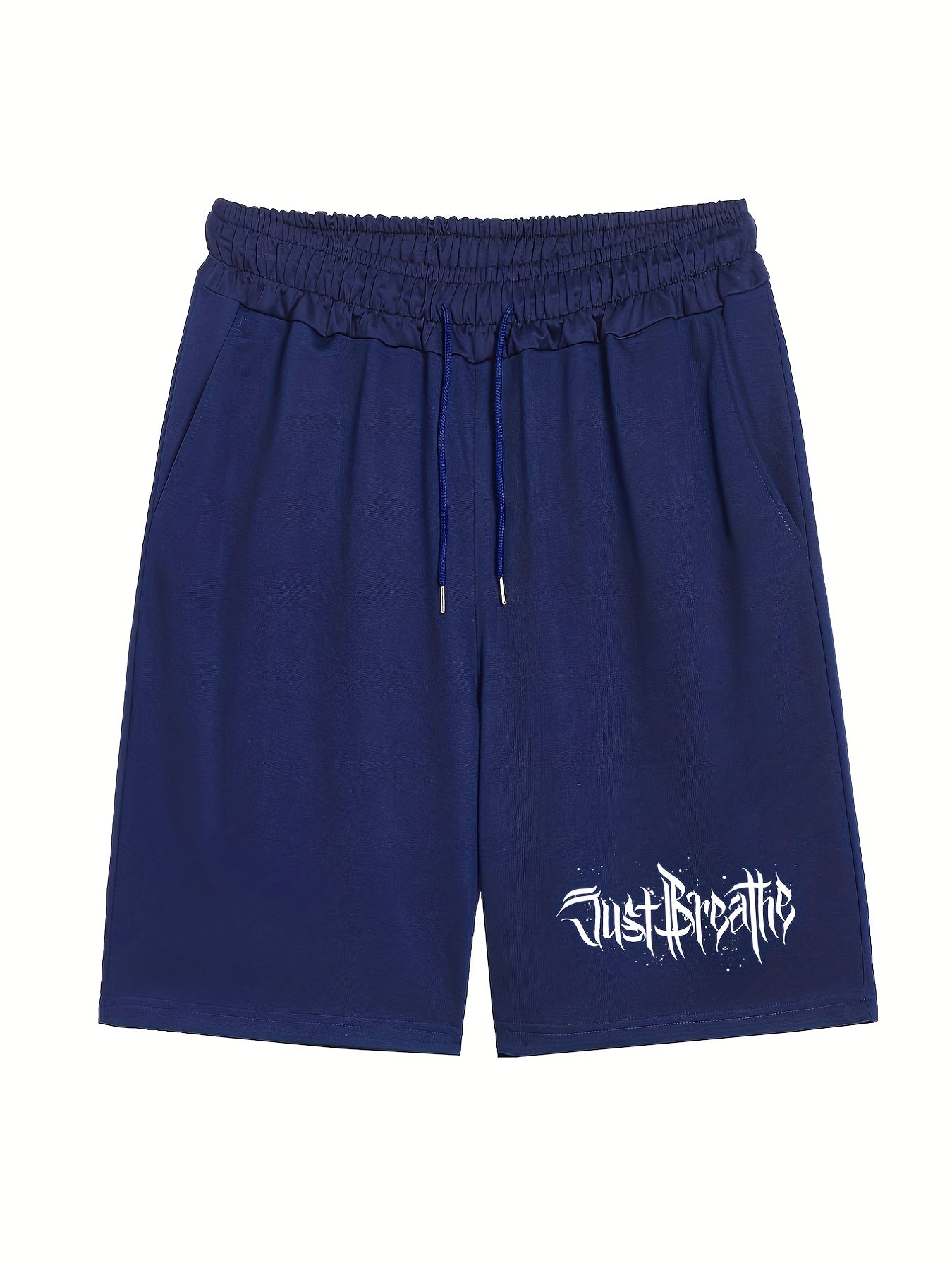 Men's Letter Print Athletic Shorts Drawstring Fitness Gym Outdoor Summer