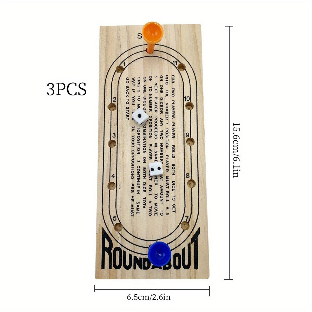 Wooden Triangle Peg Games - Family Board Game - Travel Games