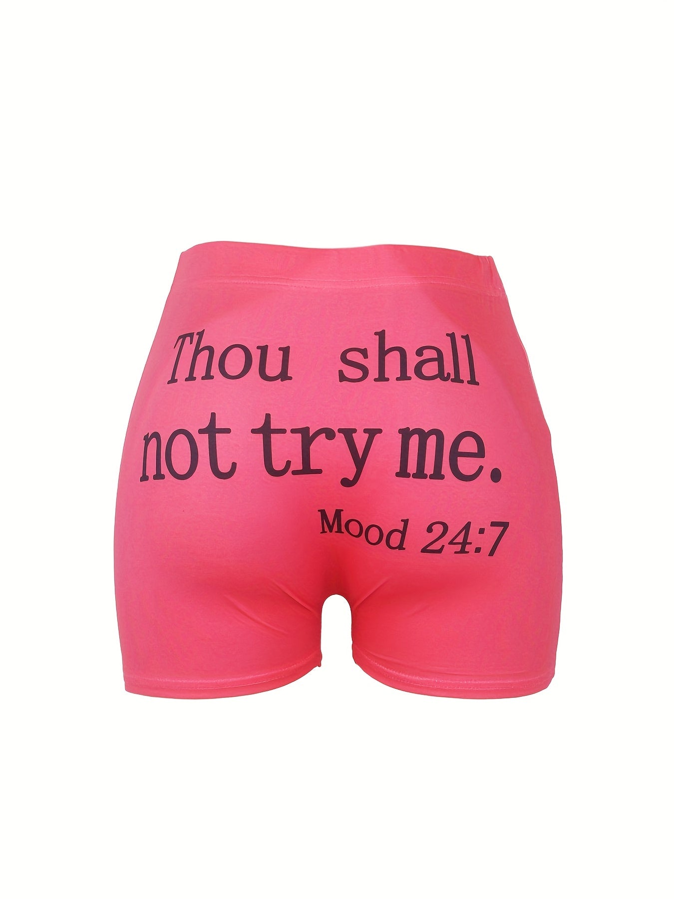 Letter Print Skinny Shorts Yoga Casual Summer Shorts