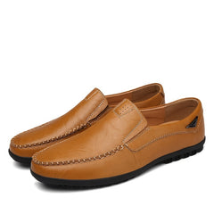 CLOHOO Custom Leather Loafer Shoes Lightweight Rubber Sole Casual Sneakers