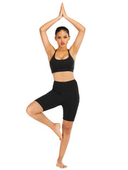 High Waist Skinny Biker Shorts Sports Yoga High Stretch Shorts