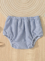 Toddler Girls Stripe Short Pants Soft Cotton Bottom Bread Pants