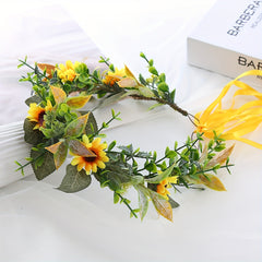 Kids Sunflower Wreath Hair Accessory for Girls