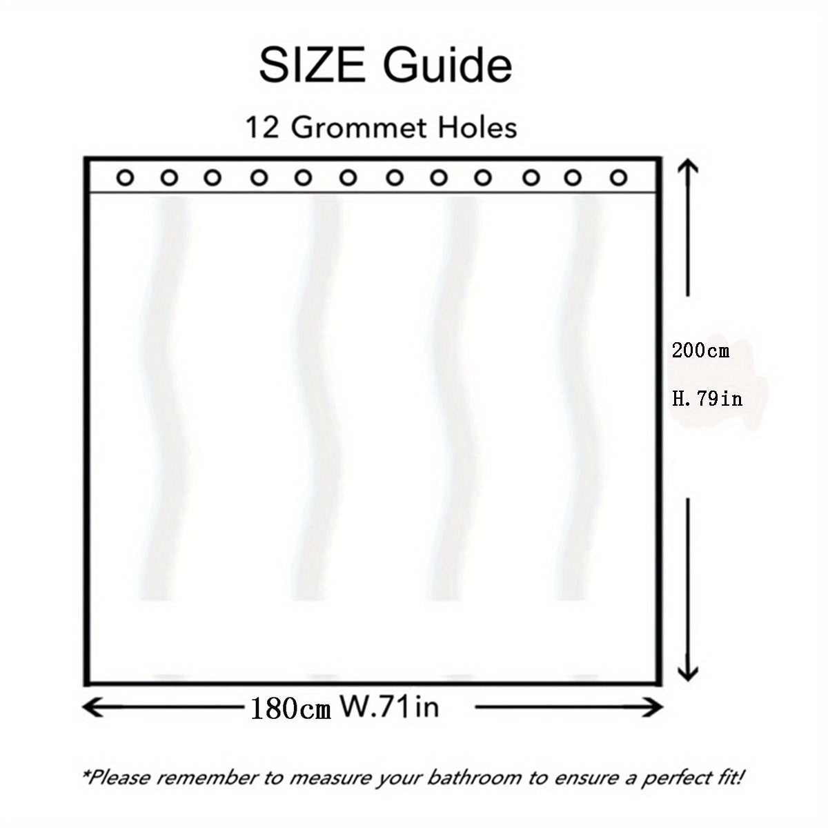 Waterproof Star Shower Curtain 12 Hooks Light Bathroom Decor