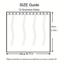 Waterproof Star Shower Curtain 12 Hooks Light Bathroom Decor