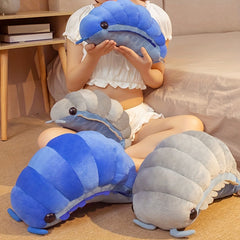 11in Pill Bug Plush Toy Soft Isopod Animal Pillow Grey Insect Doll