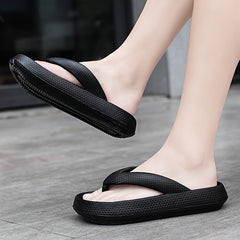 Women's Waterproof Anti slip Flip flops Thick Sole Vacation Beach Slippers